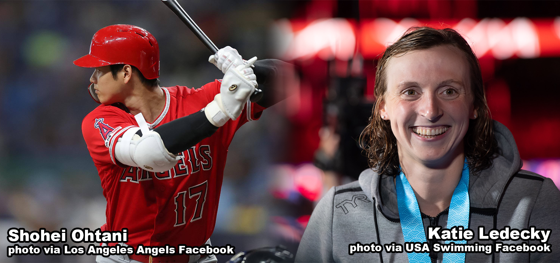 Shohei Ohtani and Katie Ledecky
