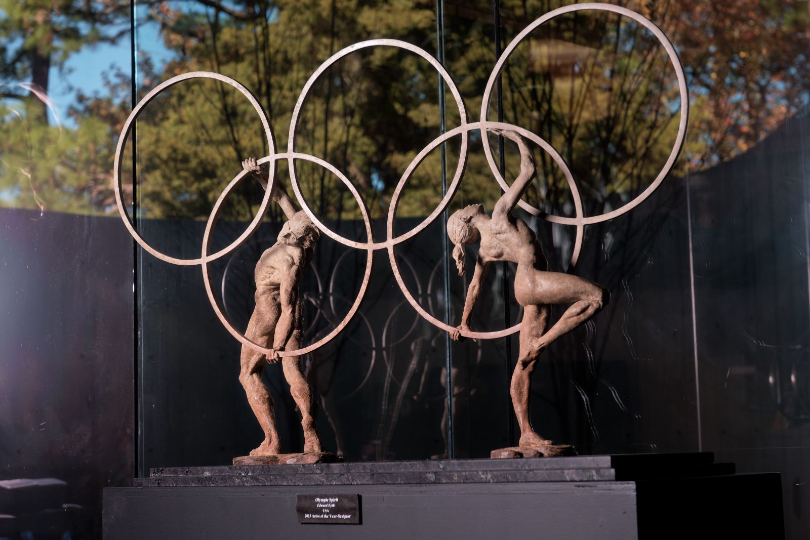 Olympic Rings Statue